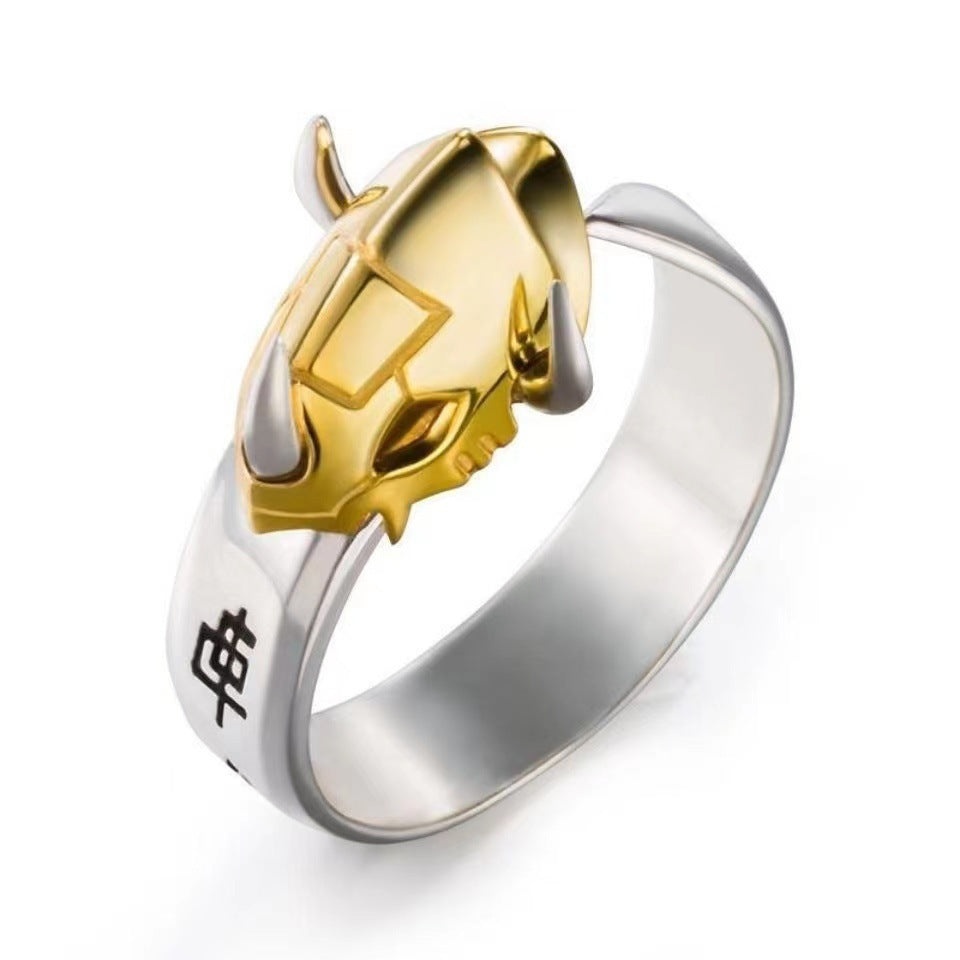 Sweet &amp; Cool Style Digital Monster Ring Dragon Sword Metal Garurumon Anime Ring Couple Matching Rings