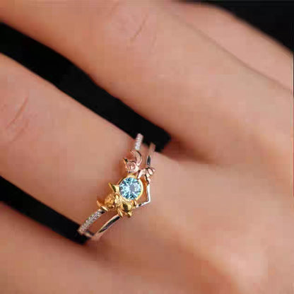 Stitch ring female hollow out