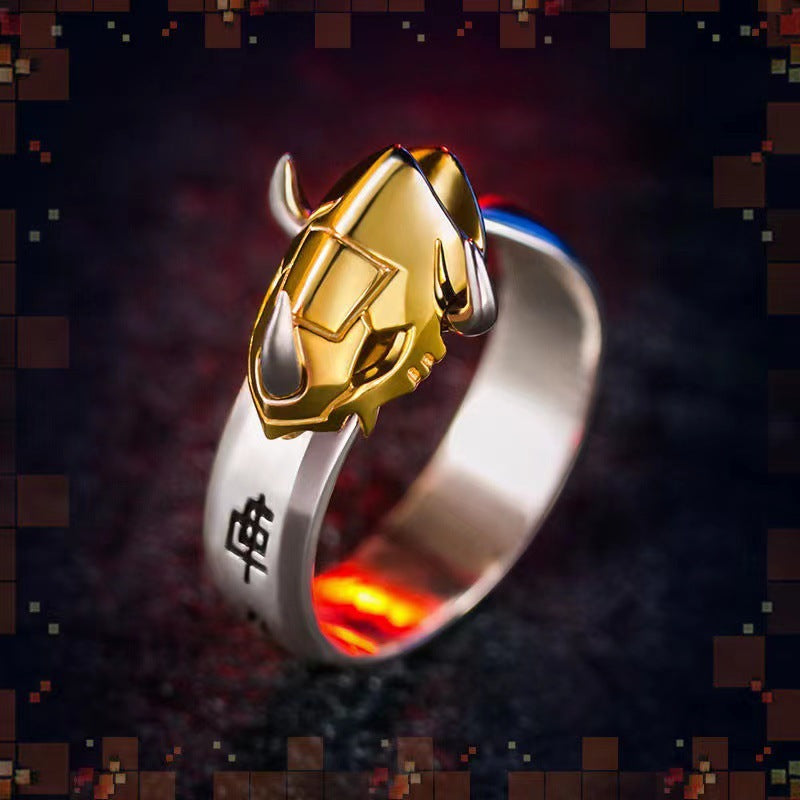 Sweet &amp; Cool Style Digital Monster Ring Dragon Sword Metal Garurumon Anime Ring Couple Matching Rings